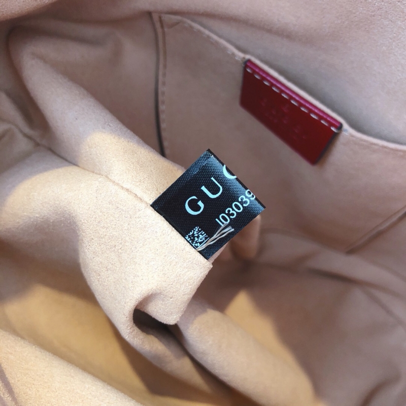 602118 Gucci Gucci 馬銜扣1955系列水桶包 古馳水桶包 紅色