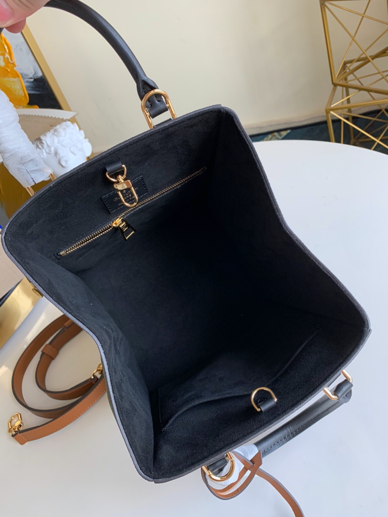M45388 LV FOLD TOTE 小號手袋 Monogram 帆布配小牛皮女包 奶白
