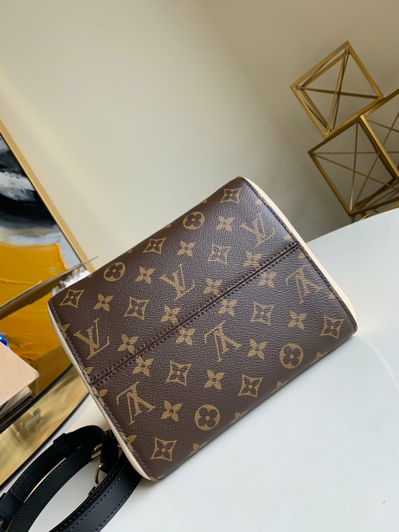 M45389 LV FOLD TOTE 小號手袋 Monogram 帆布配小牛皮女包 紅色
