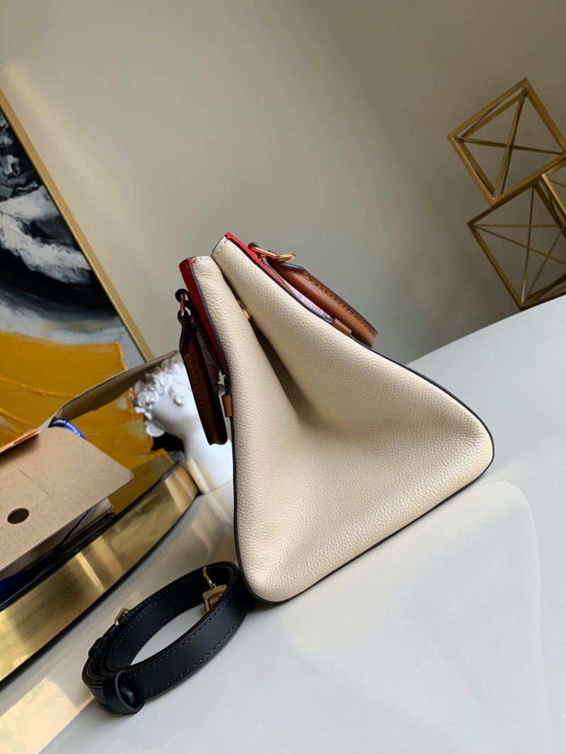 M45389 LV FOLD TOTE 小號手袋 Monogram 帆布配小牛皮女包 紅色