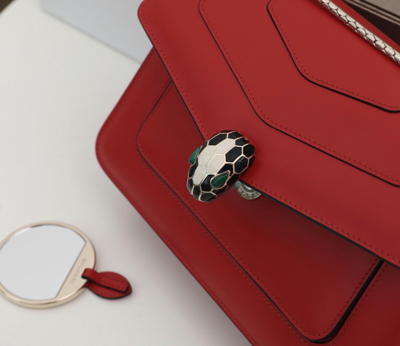 Bvlgari寶格麗 Serpenti Forever系列女包 寶格麗蛇頭包 紅色