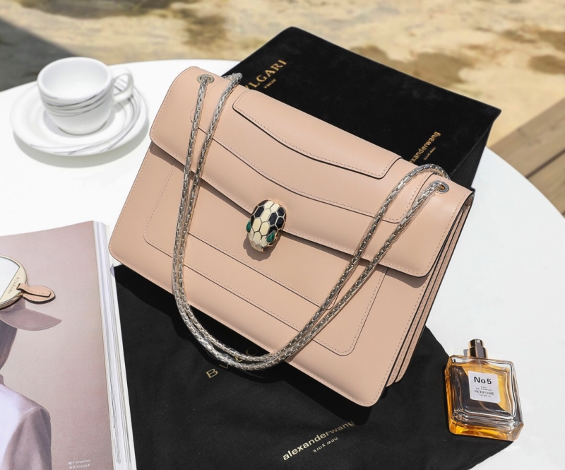 Bvlgari寶格麗 Serpenti Forever系列女包 Bvlgari蛇頭包 白色