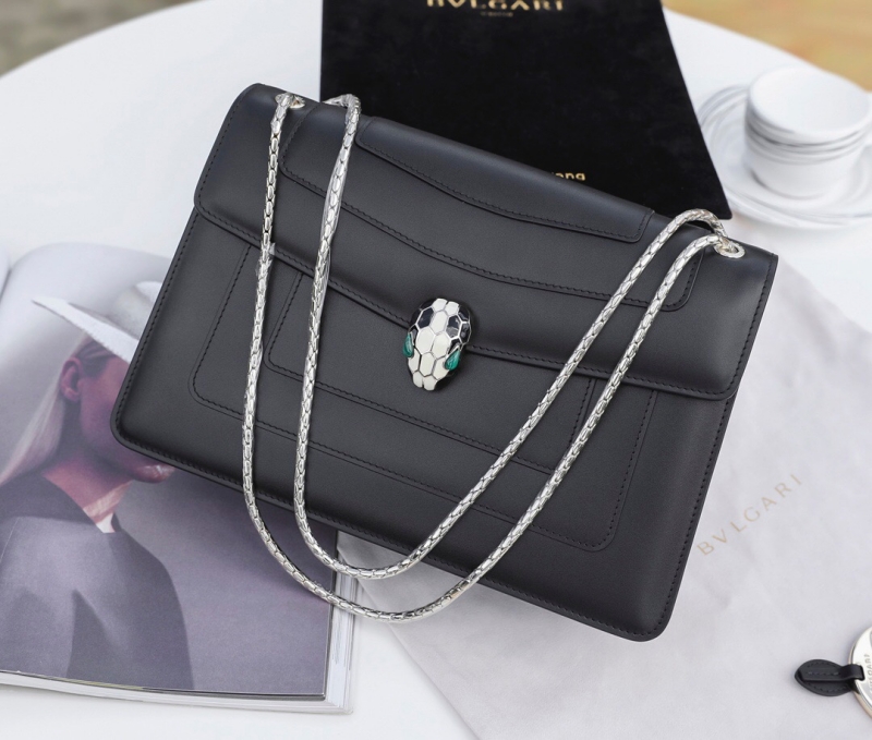 Bvlgari寶格麗 Serpenti Forever系列女包 Bvlgari蛇頭包 黑色