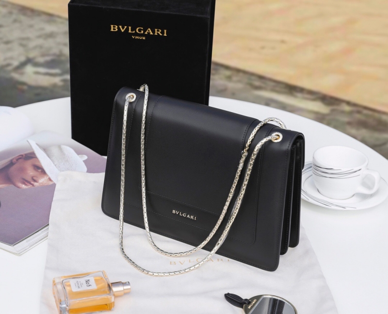 Bvlgari寶格麗 Serpenti Forever系列女包 Bvlgari蛇頭包 黑色