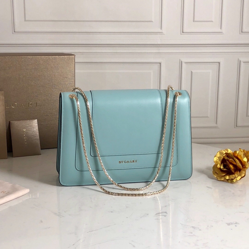 Bvlgari寶格麗 Serpenti Forever系列女包 Bvlgari蛇頭包 青藍色