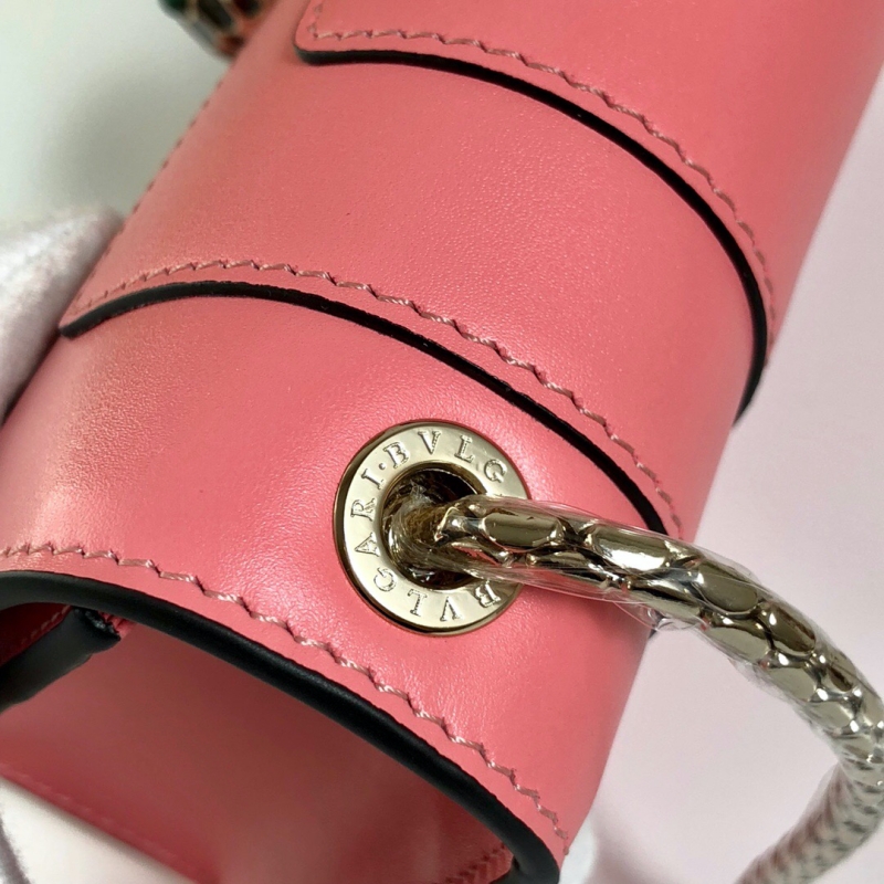 370449 Bvlgari寶格麗 Serpenti Forever系列翻蓋女包 寶格麗蛇頭包 粉色