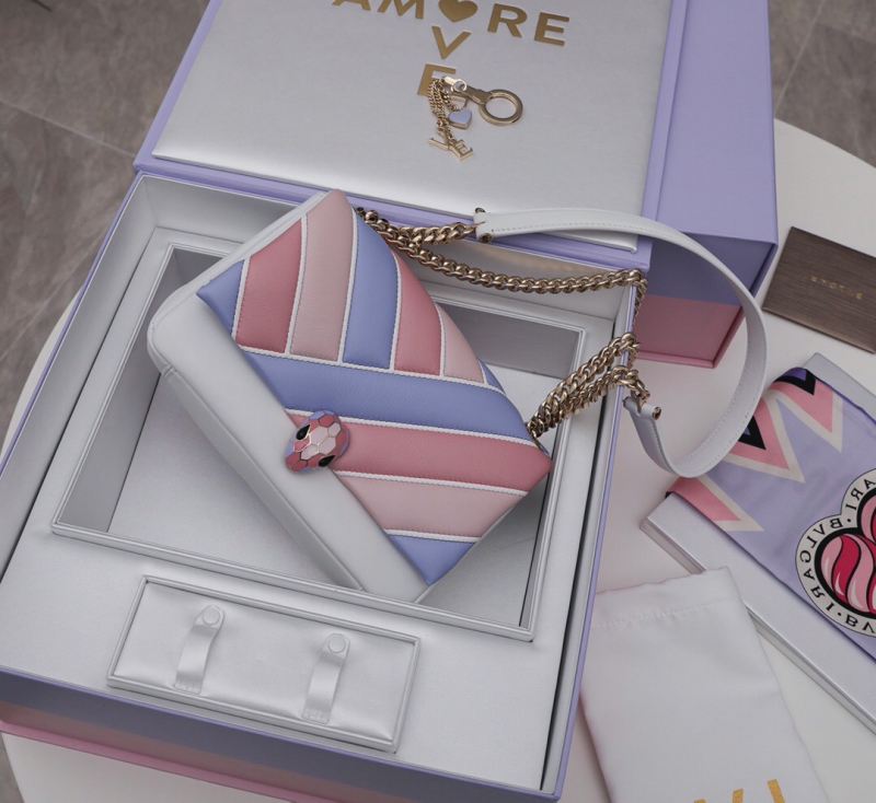 Bvlgari寶格麗 Serpenti Cabochon包 七夕情人節款 小號單肩包