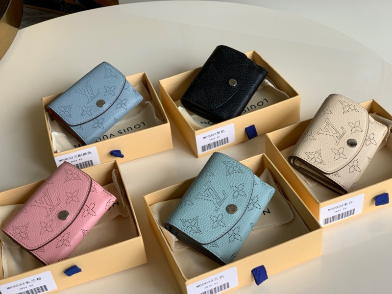 M69033 LV IRIS XS 錢夾 LV錢包女士三折短夾 藍色