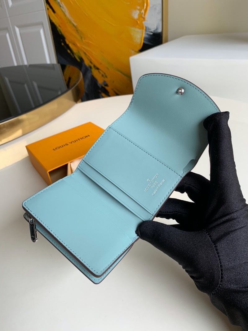 M69033 LV IRIS XS 錢夾 LV錢包女士三折短夾 藍色