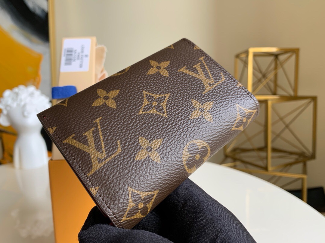 M41939 M62361 LV Rosalie 零錢(qián)包 LV官網(wǎng)女士短款豆豆錢(qián)夾 玫紅