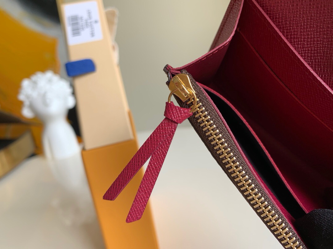 M41939 M62361 LV Rosalie 零錢(qián)包 LV官網(wǎng)女士短款豆豆錢(qián)夾 玫紅