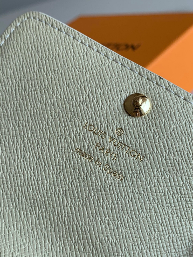 N63241 LV Anais錢夾 Damier Azur 帆布白格三折短夾