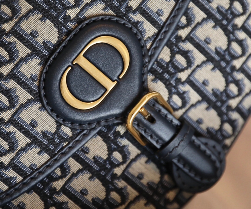 M9319 迪奧 Dior Bobby 中號手袋 藍色 Oblique 印花女包