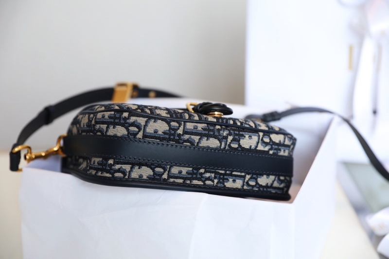 M9319 迪奧 Dior Bobby 中號手袋 藍色 Oblique 印花女包