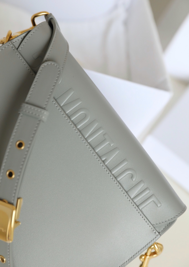 M9319 迪奧 Dior Bobby 中號手袋 光面牛皮革 灰色