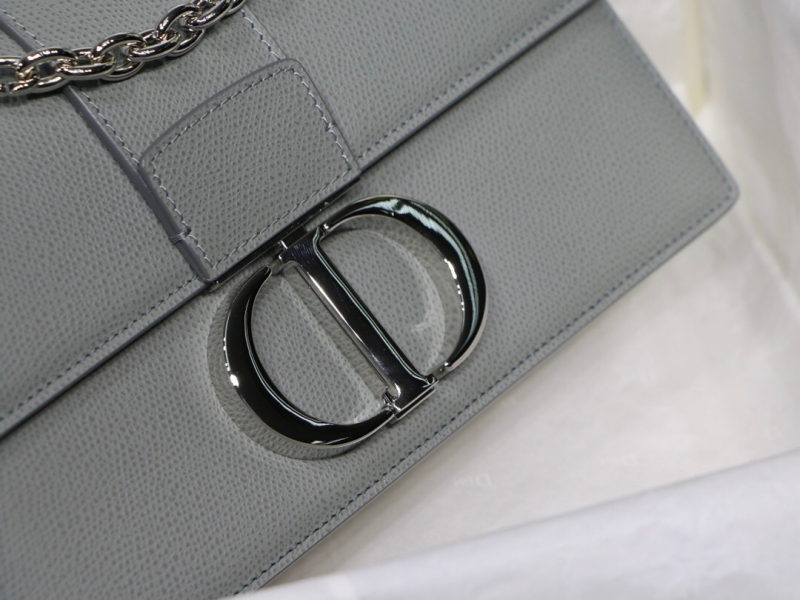 M9208 Dior 30 Montaigne 鏈條包 迪奧包包 粒面牛皮革 灰色