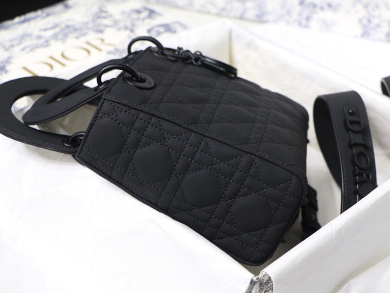 M0538 Dior Lady Dior My ABCDior 手袋 啞光牛皮革藤格紋 黑色