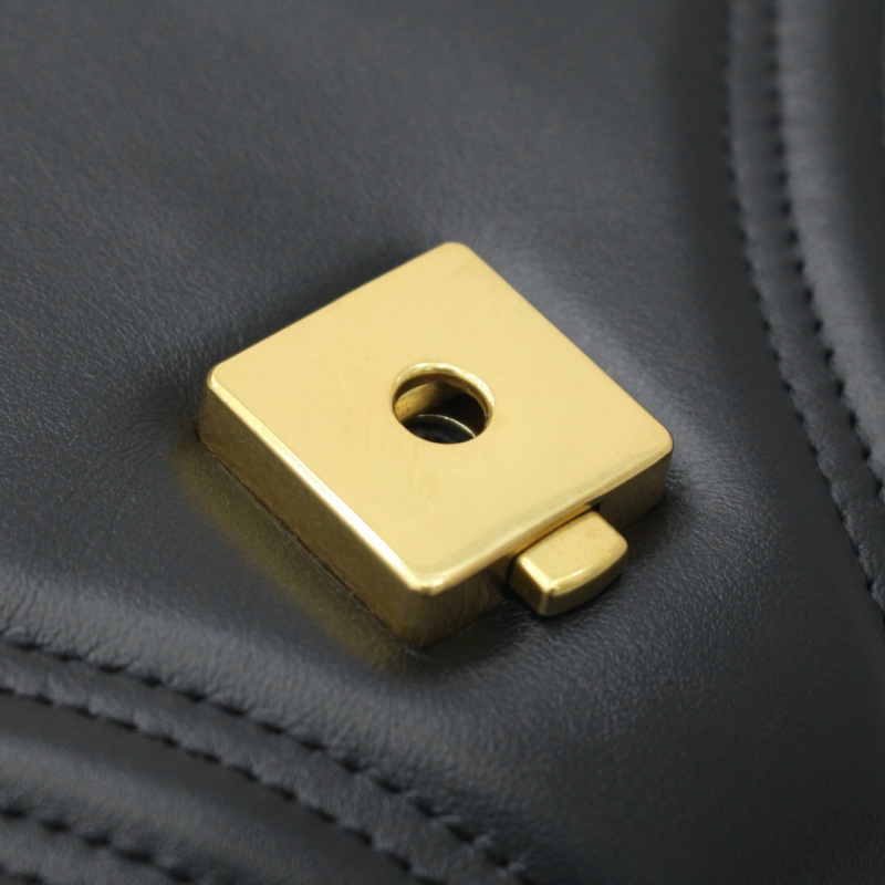 498110 Gucci古馳 GG Marmont系列小號手提包 黑色