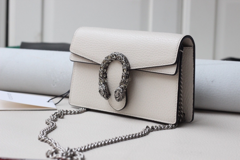 476432 Gucci Dionysus系列皮革超迷你酒神包 白色