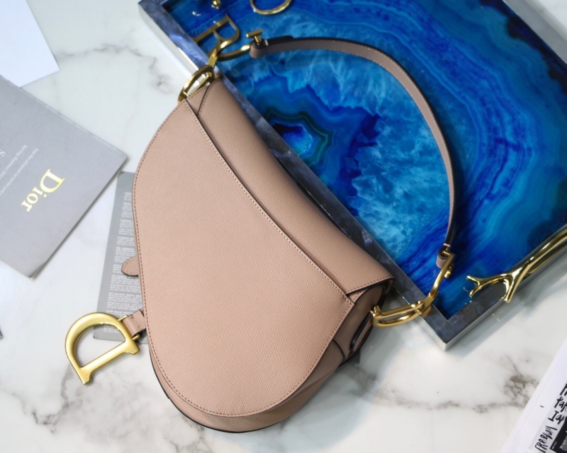 M0446 Dior Saddle小牛皮手提包 Dior馬鞍包 Dior女包 煙粉色