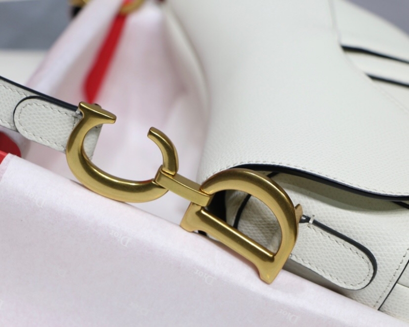 M0446 Dior Saddl手掌紋手提包 Dior馬鞍包 白色