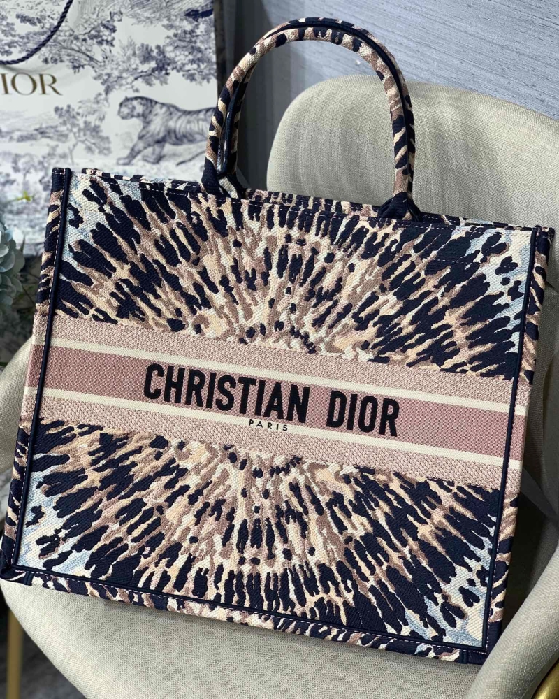 M1286 Dior Book Tote系列Dior Oblique刺繡帆布手提包 幻影粉