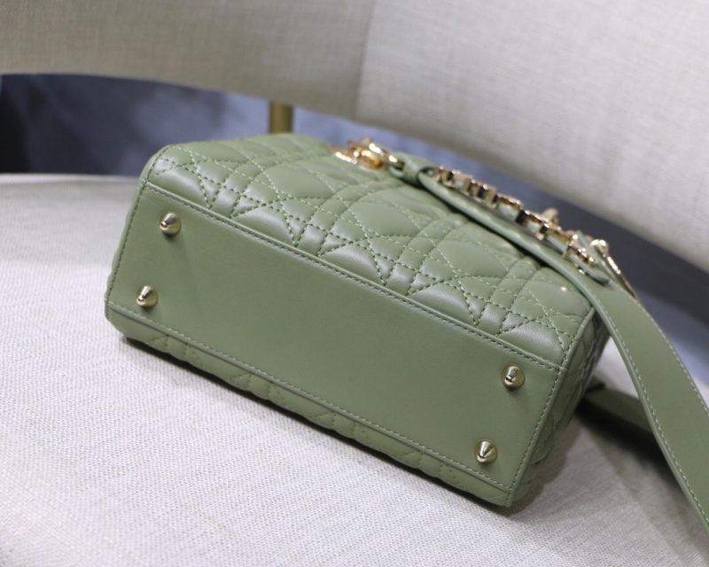 M0538 迪奧Lady Dior MyABCDior 手袋 羊皮革藤格紋 綠色