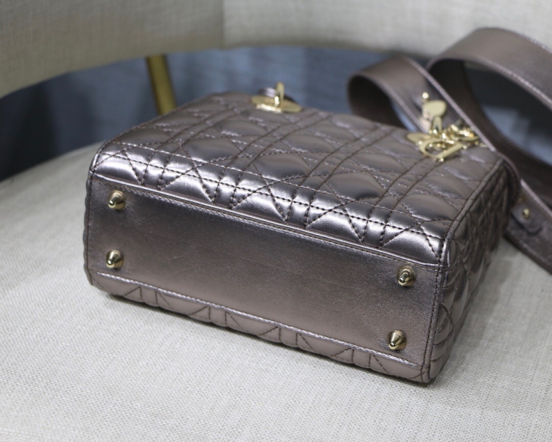 M0538 迪奧Lady Dior MyABCDior 手袋 羊皮革藤格紋 青銅色