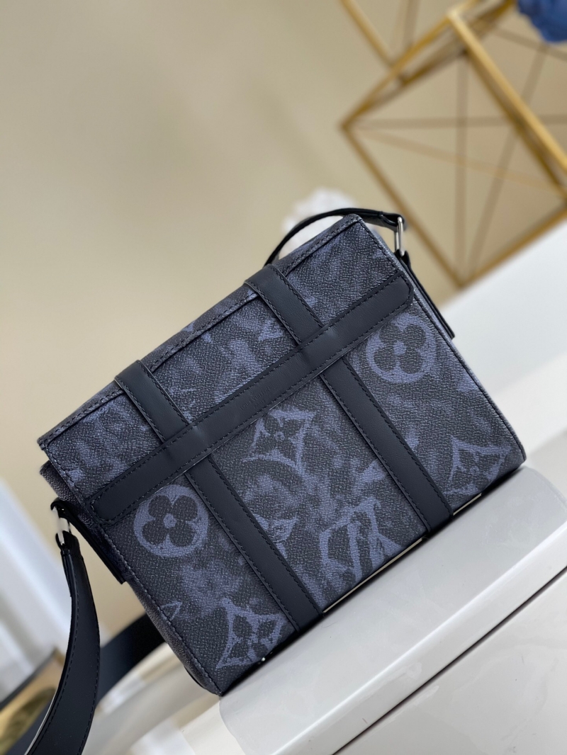 M57271 LV TRUNK 郵差包 Monogram Pastel Noir 帆布男士斜挎包