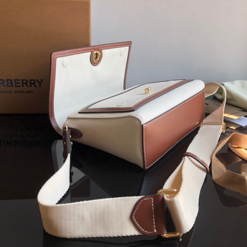 80302491 巴寶莉BurberryHorseferry 印花帆布 Note 斜背包 巴寶莉郵差包 棕色