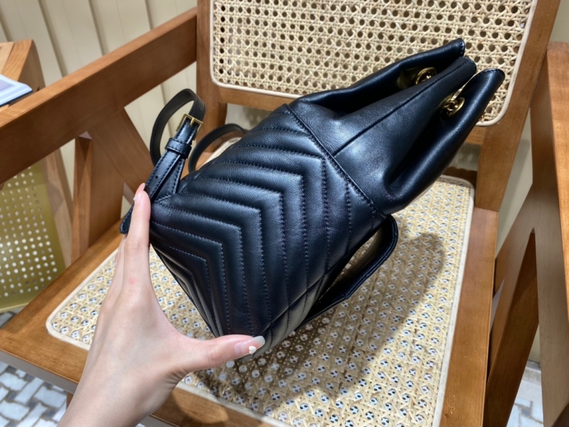 6726091 YSL圣羅蘭SAINT LAURENT MONOGRAM雙肩包 羊皮背包 黑色