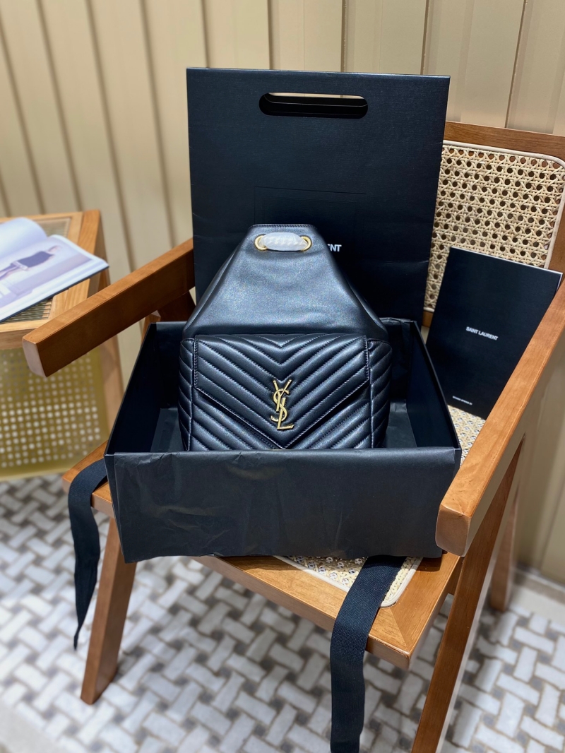 6726091 YSL圣羅蘭SAINT LAURENT MONOGRAM雙肩包 羊皮背包 黑色