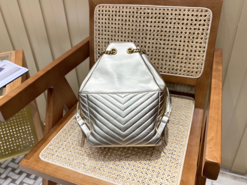 672609A YSL圣羅蘭JOE BACKPACK 雙肩包 羊皮背包 淺金色