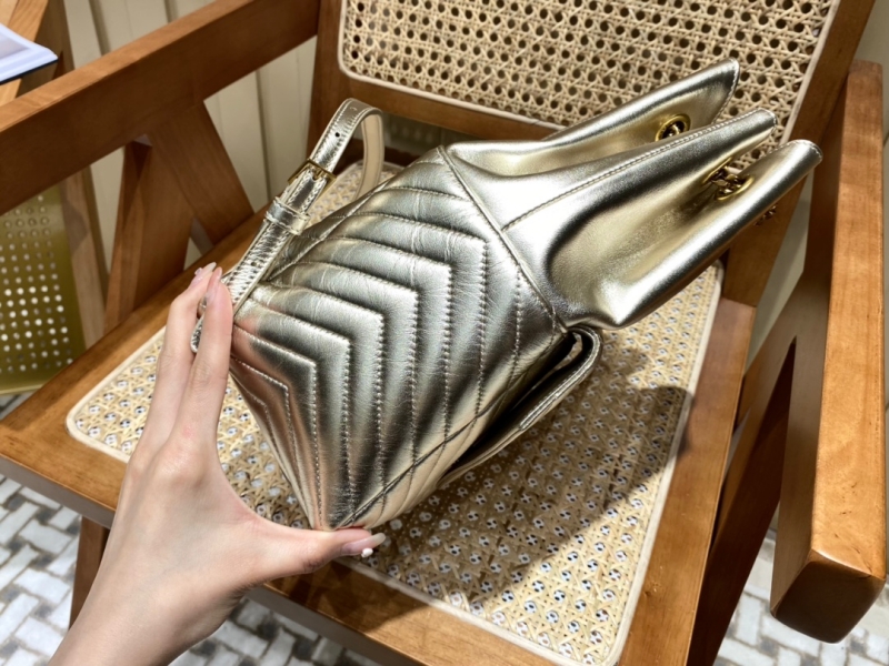 672609A YSL圣羅蘭JOE BACKPACK 雙肩包 羊皮背包 淺金色