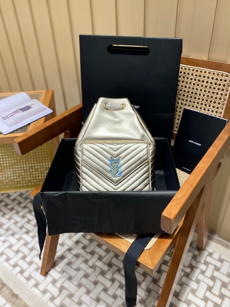 672609A YSL圣羅蘭JOE BACKPACK 雙肩包 羊皮背包 淺金色