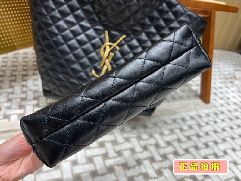 698651 YSL圣羅蘭ICARE加大號絎縫羊皮革購物袋 MAXI購物袋 黑色