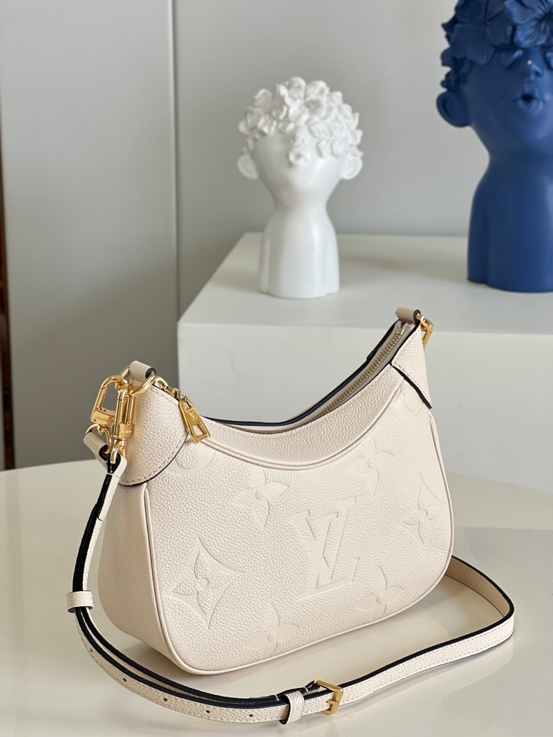 M46099 LV BAGATELLE 手袋 LV2022新款女包腋下包 奶白色