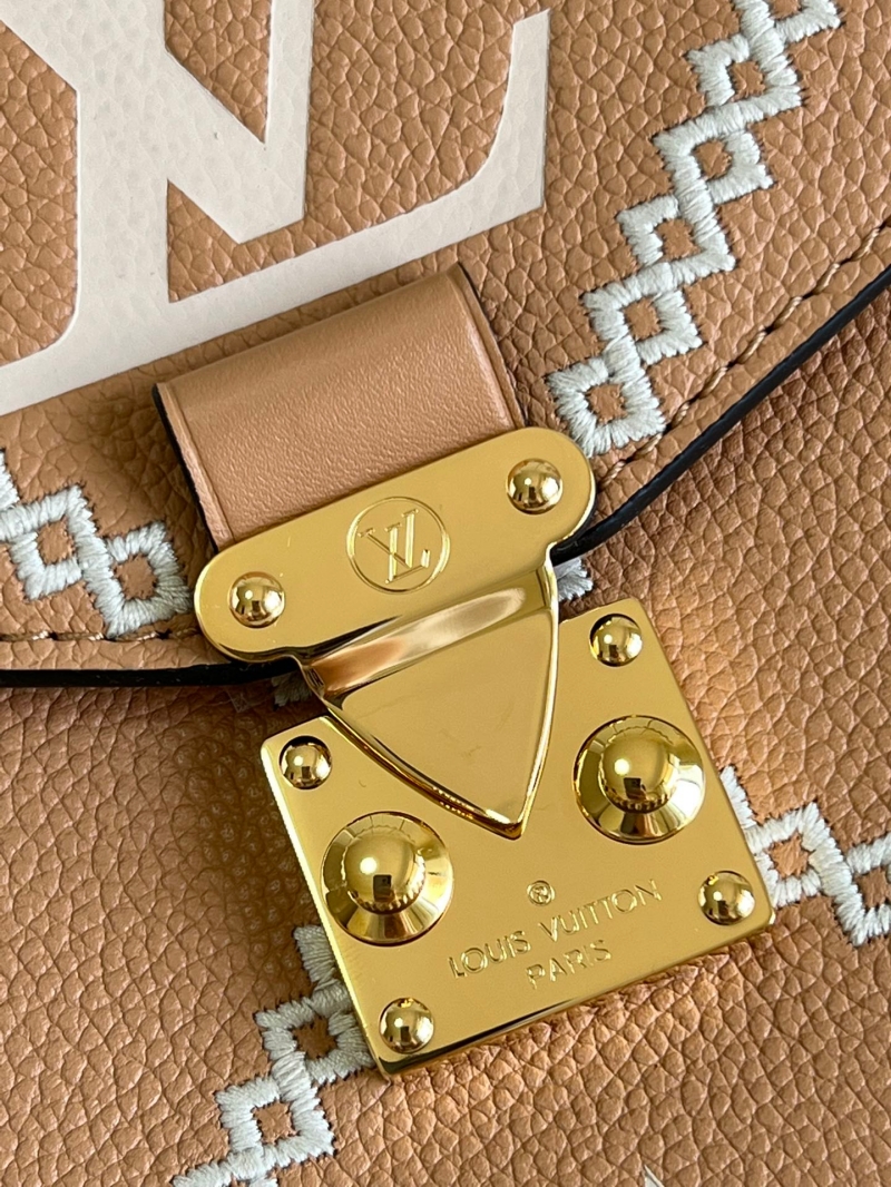 M46018 LV Pochette Metis 手袋 刺繡郵差包 橙色