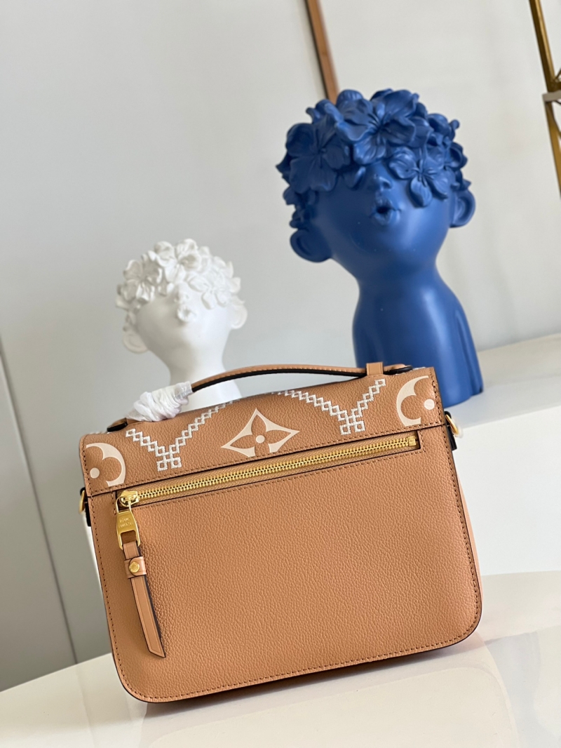 M46018 LV Pochette Metis 手袋 刺繡郵差包 橙色