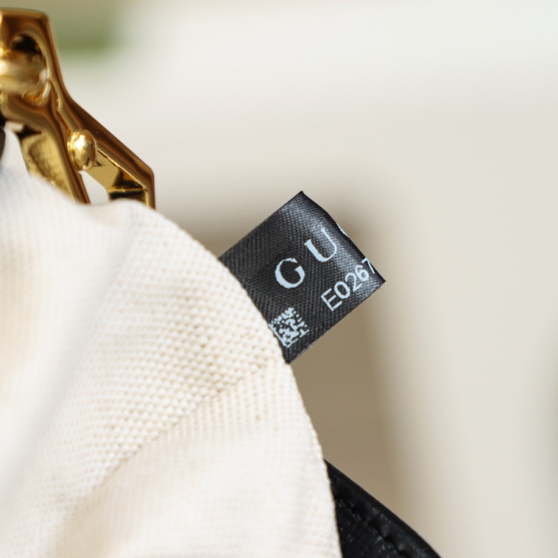 658574 Gucci 馬銜扣1955系列GG迷你手袋 Gucci馬鞍包 黑色皮革