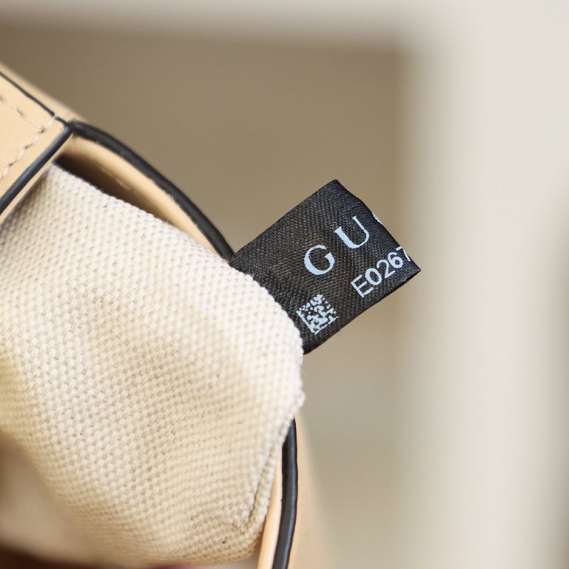 658574 Gucci 馬銜扣1955系列迷你手袋 Gucci馬鞍包 米色皮革