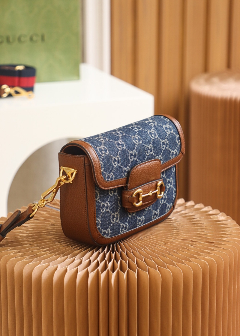 658574 Gucci 馬銜扣1955系列迷你手袋 Gucci馬鞍包 深藍色