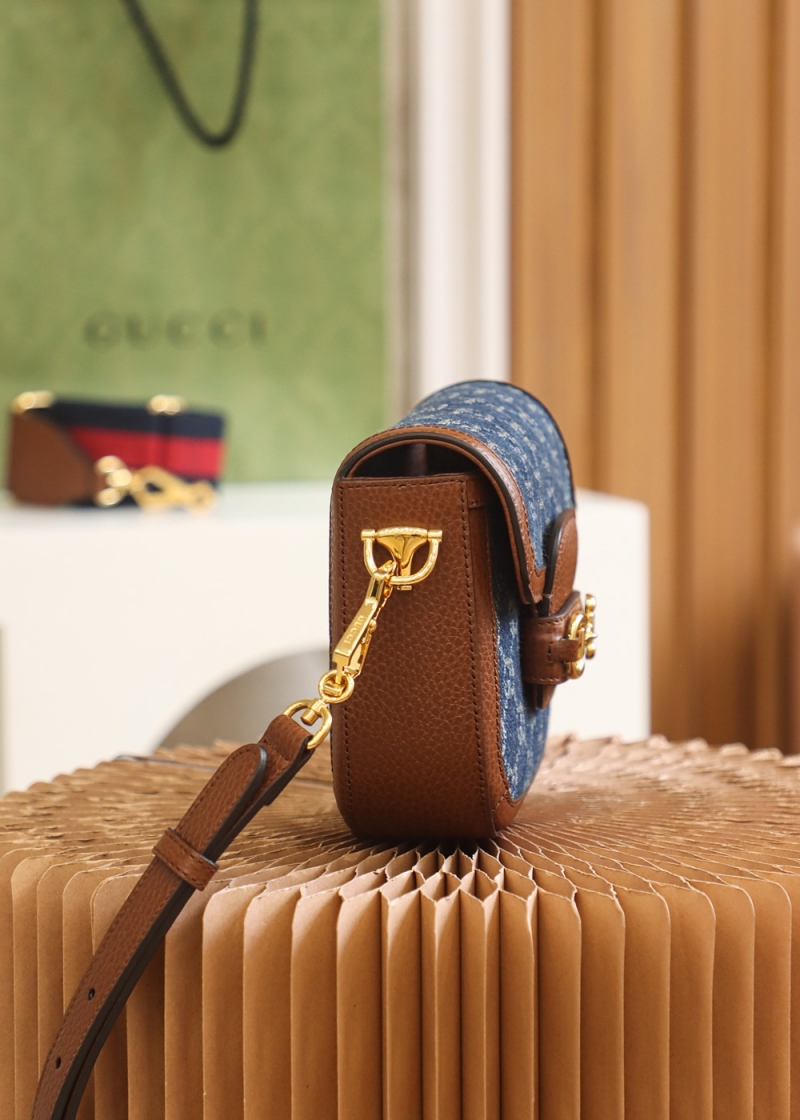 658574 Gucci 馬銜扣1955系列迷你手袋 Gucci馬鞍包 深藍色