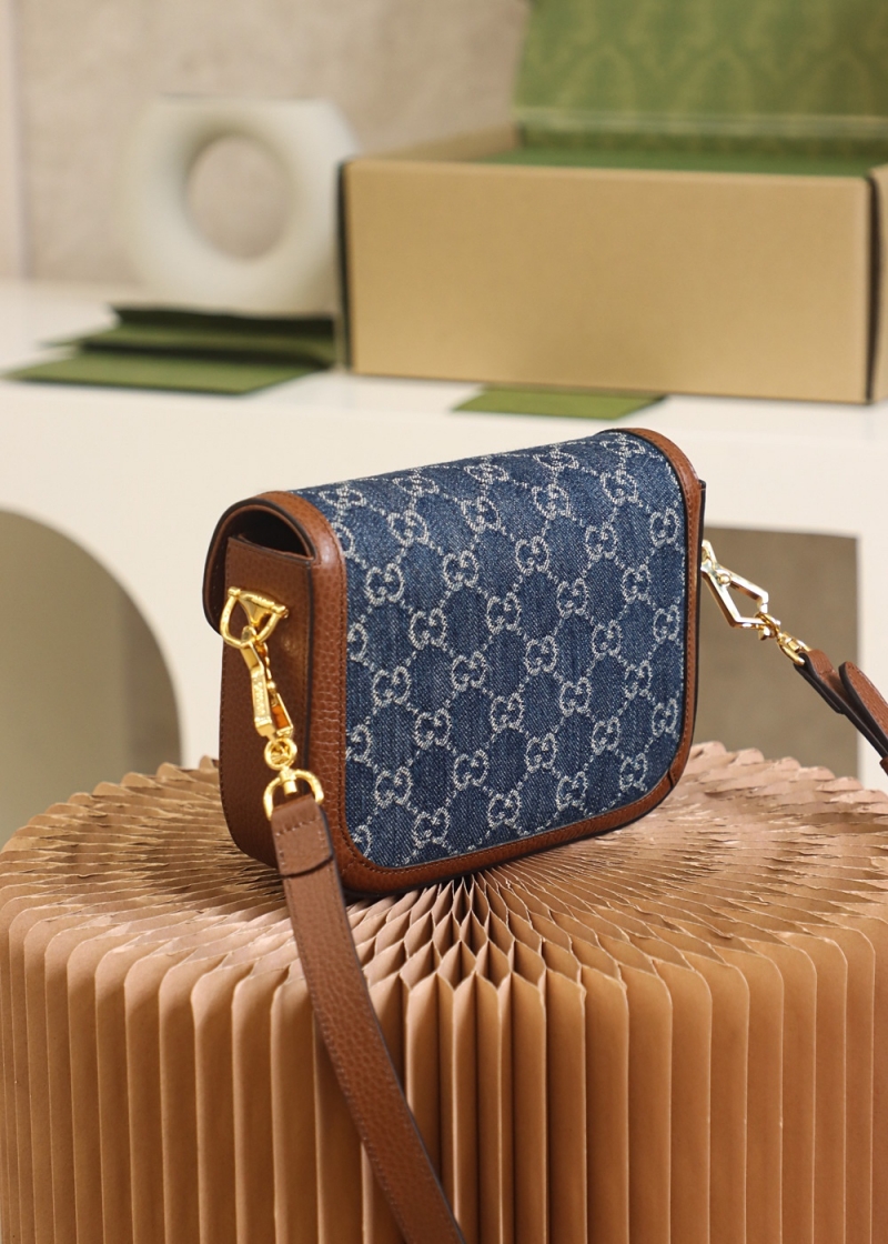 658574 Gucci 馬銜扣1955系列迷你手袋 Gucci馬鞍包 深藍色