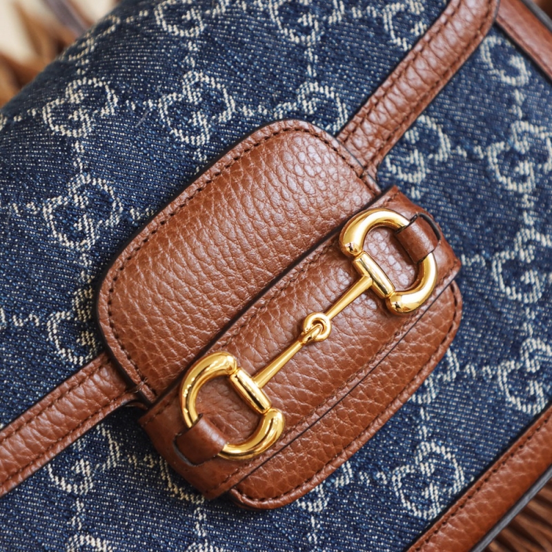 658574 Gucci 馬銜扣1955系列迷你手袋 Gucci馬鞍包 深藍色