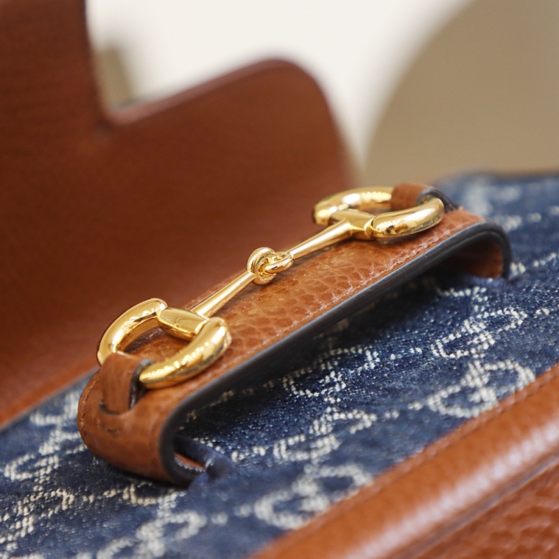 658574 Gucci 馬銜扣1955系列迷你手袋 Gucci馬鞍包 深藍色