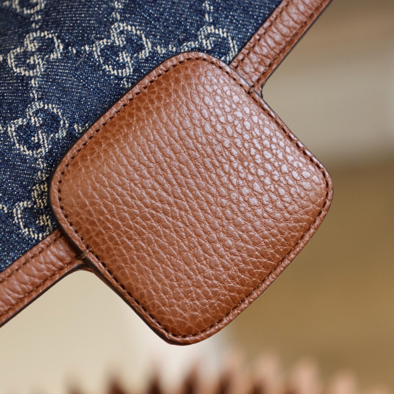 658574 Gucci 馬銜扣1955系列迷你手袋 Gucci馬鞍包 深藍色