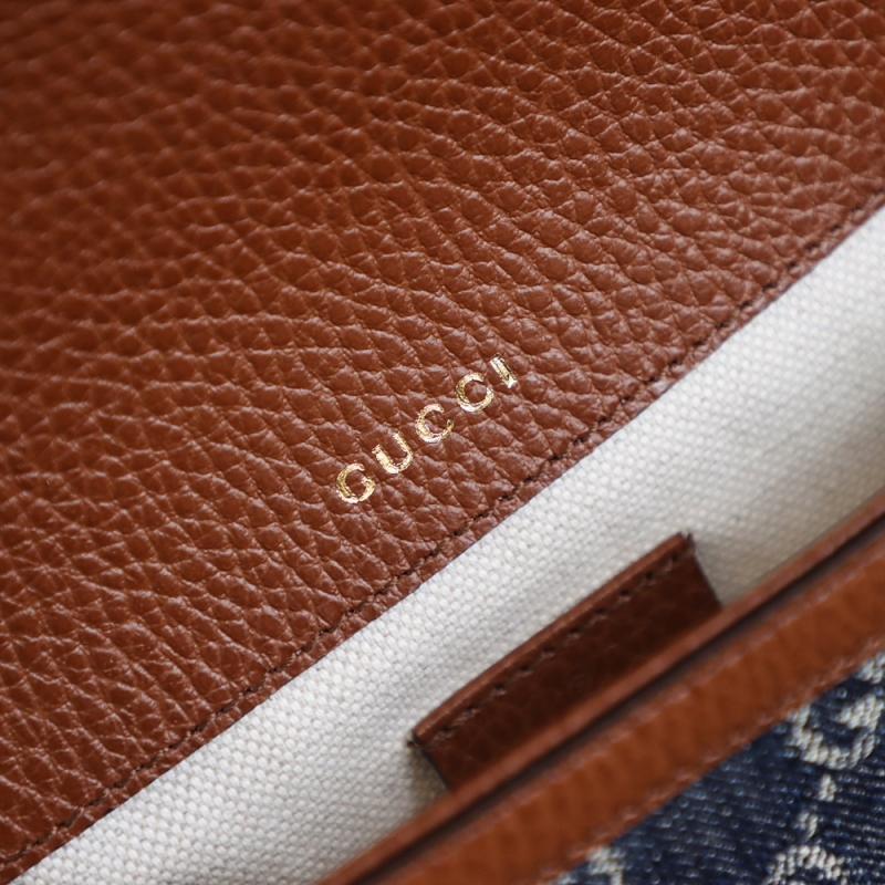 658574 Gucci 馬銜扣1955系列迷你手袋 Gucci馬鞍包 深藍色