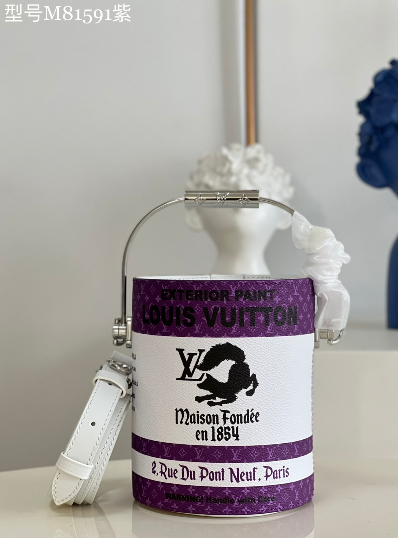 M81591 LV PAINT CAN 手袋 LV2022新款圓桶包 紫色