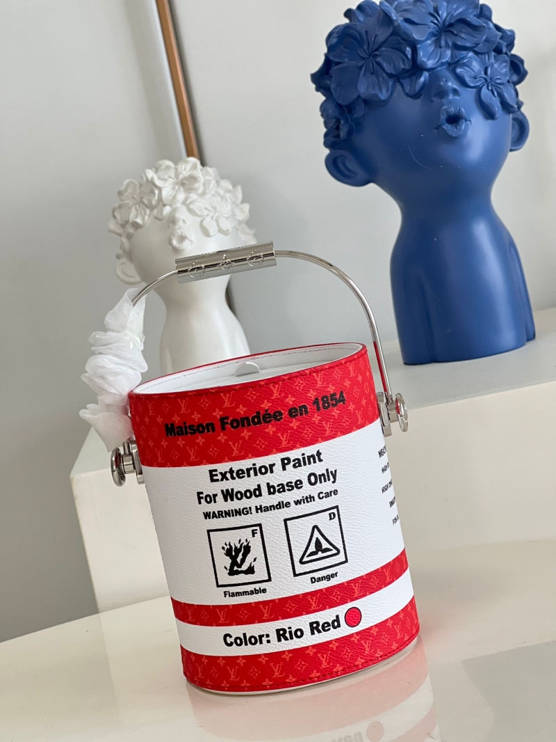 M81595 LV PAINT CAN 手袋 LV2022新款圓桶包 紅色